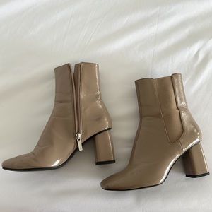 Zara heeled booties / TAN